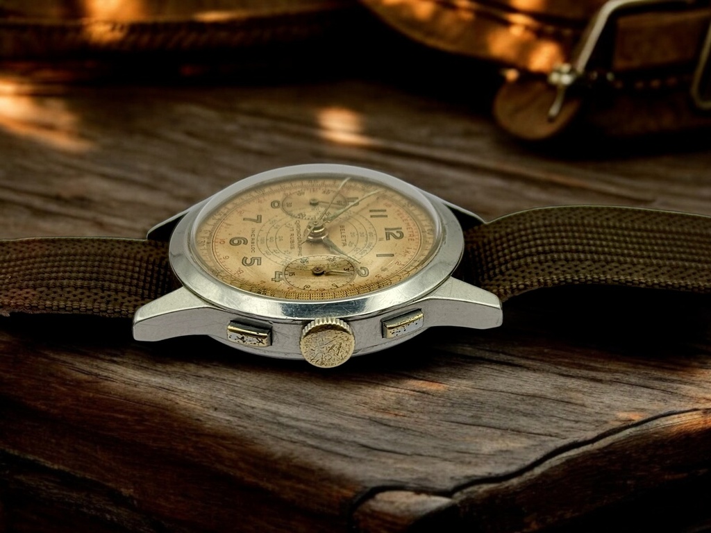 Chronographe militaire Beleta type "armée belge" - années 60