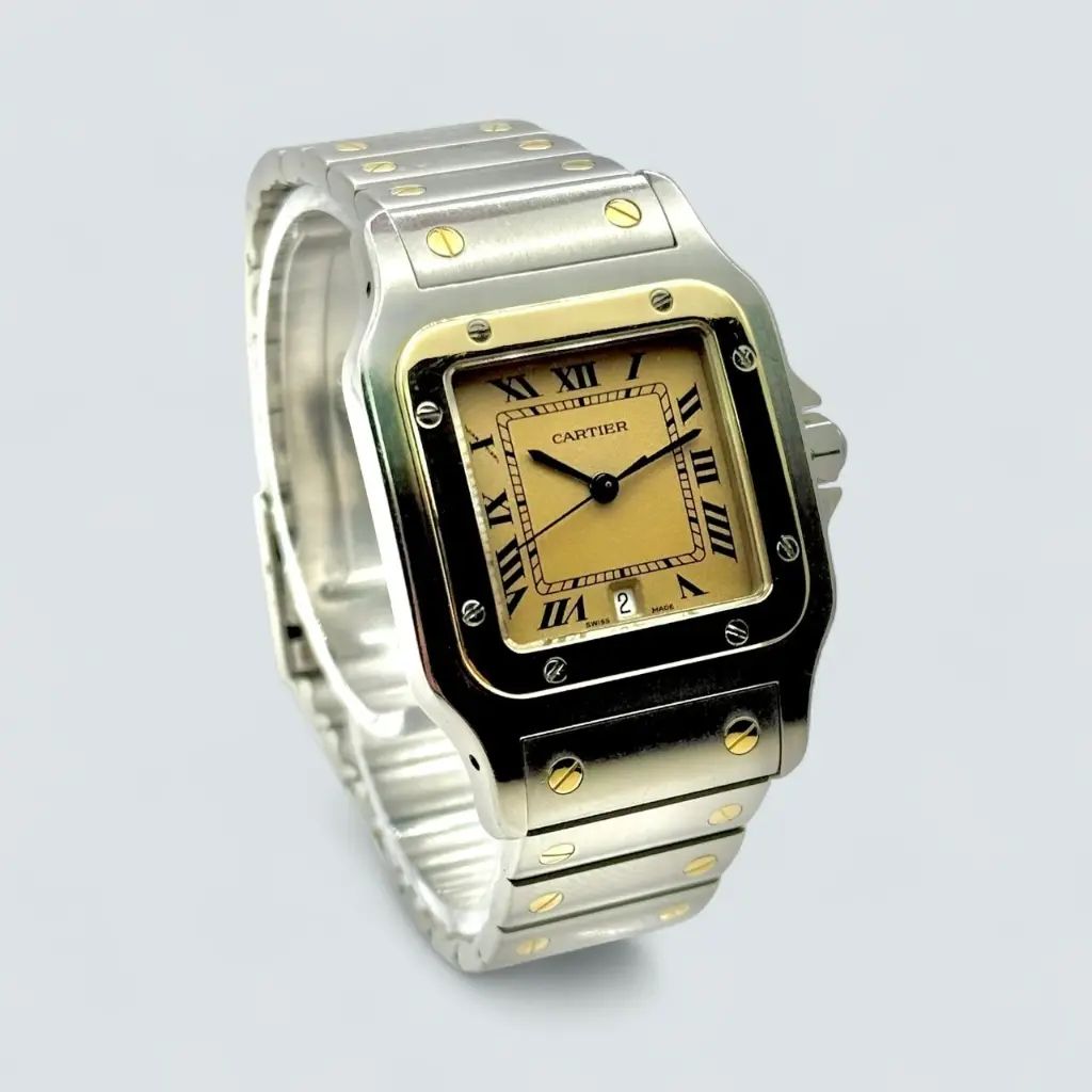 Cartier Santos Galbée 187901 avec boite - Années 90