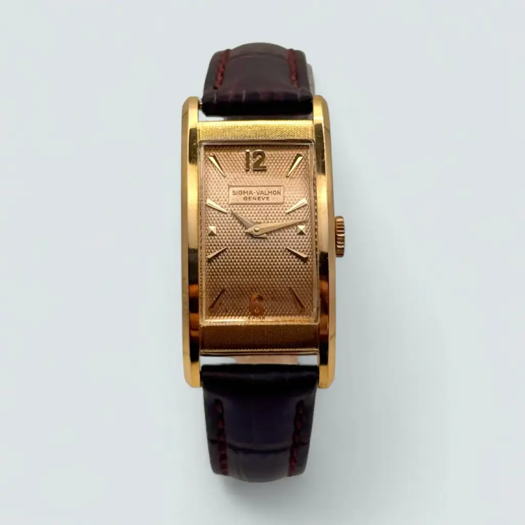 [293] Sigma-Valmon Tank Curvex 18K Pink Gold  -40's
