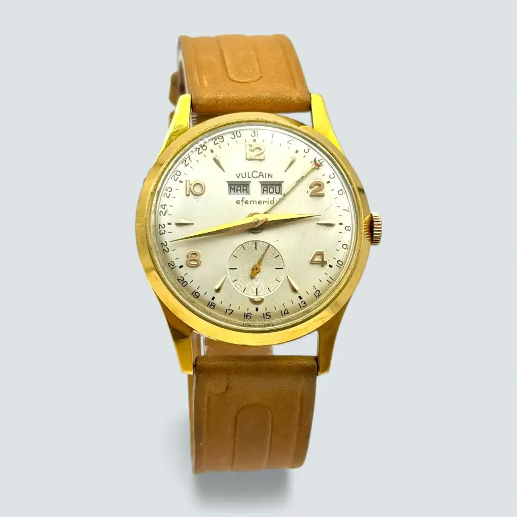 [343] Vulcain Efemerid Triple Date - Bois du Cazier - 1960