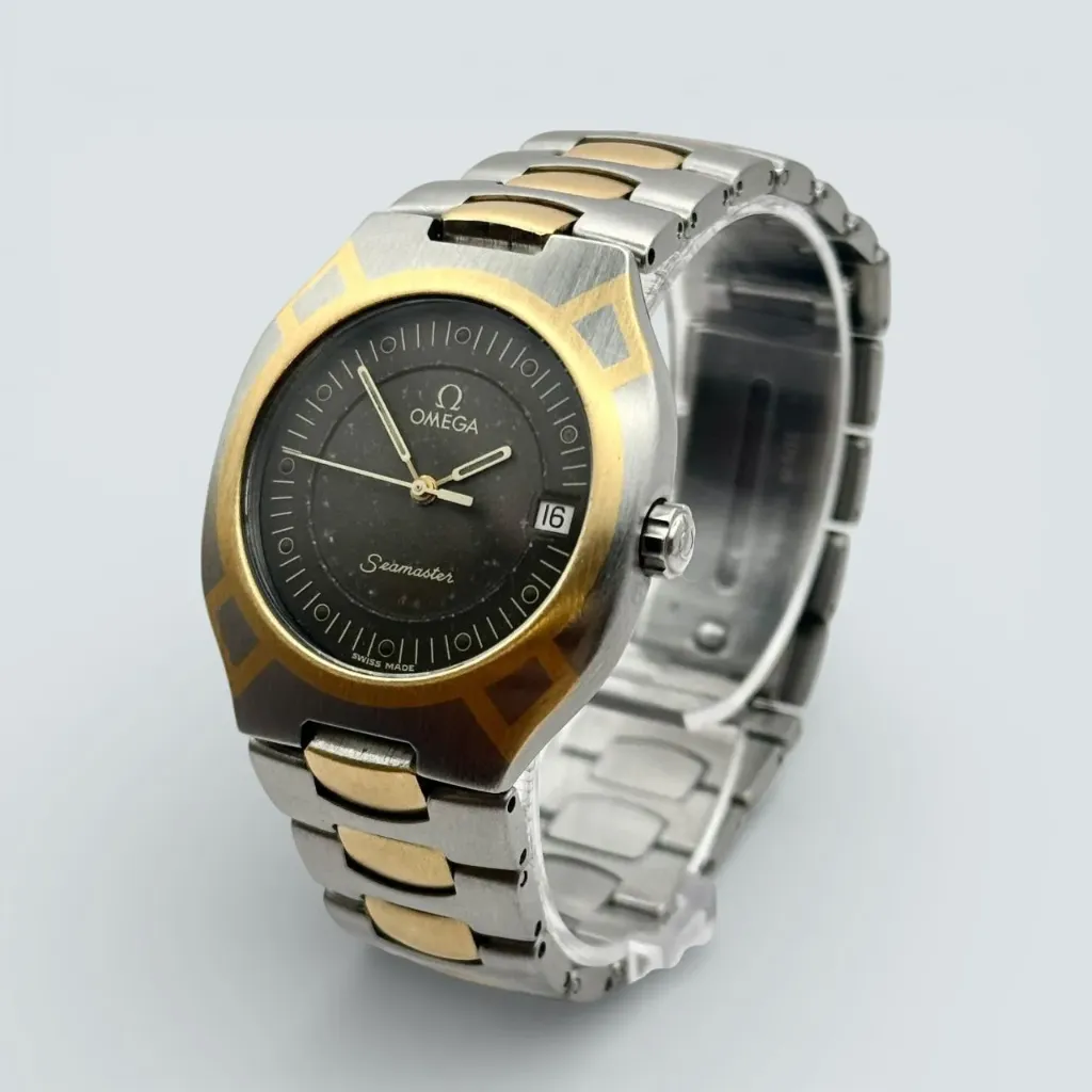 [404] Omega Seamaster Polaris - 18k gold and steel - 1991